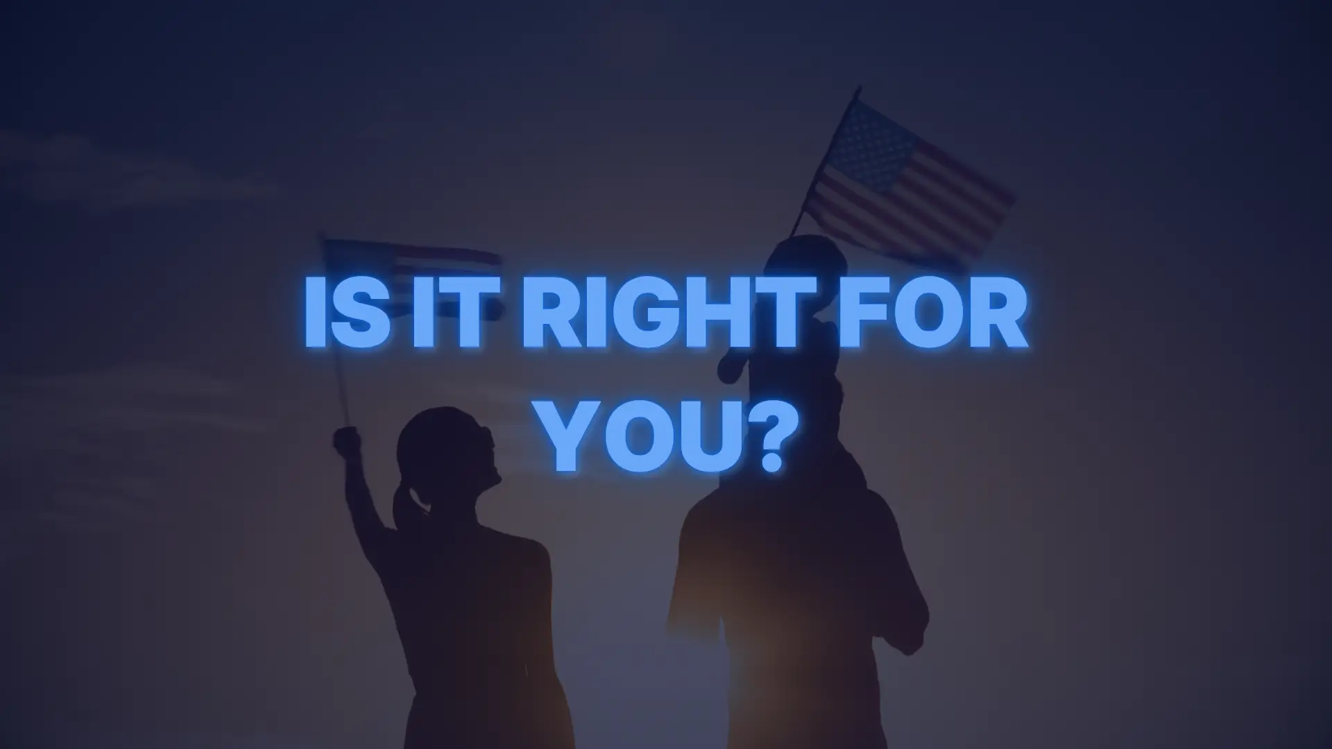 Family with American flags celebrating homeownership and exploring if a VA loan is right for them.