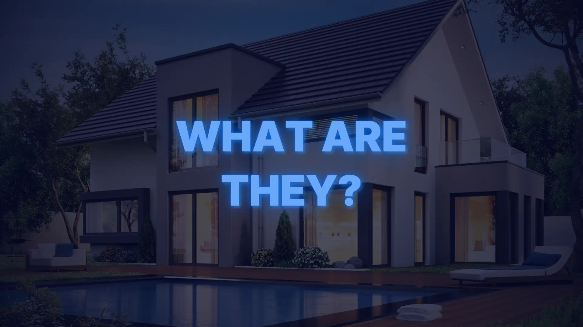 Modern home exterior at dusk with text defining what non-qualified mortgage loans are.