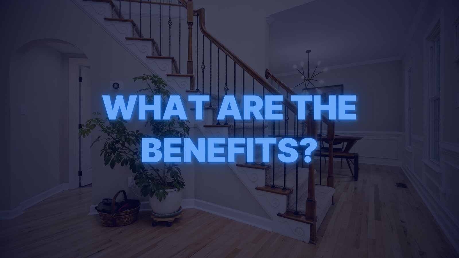 Beautiful interior staircase and living space representing the benefits of conventional home loans.