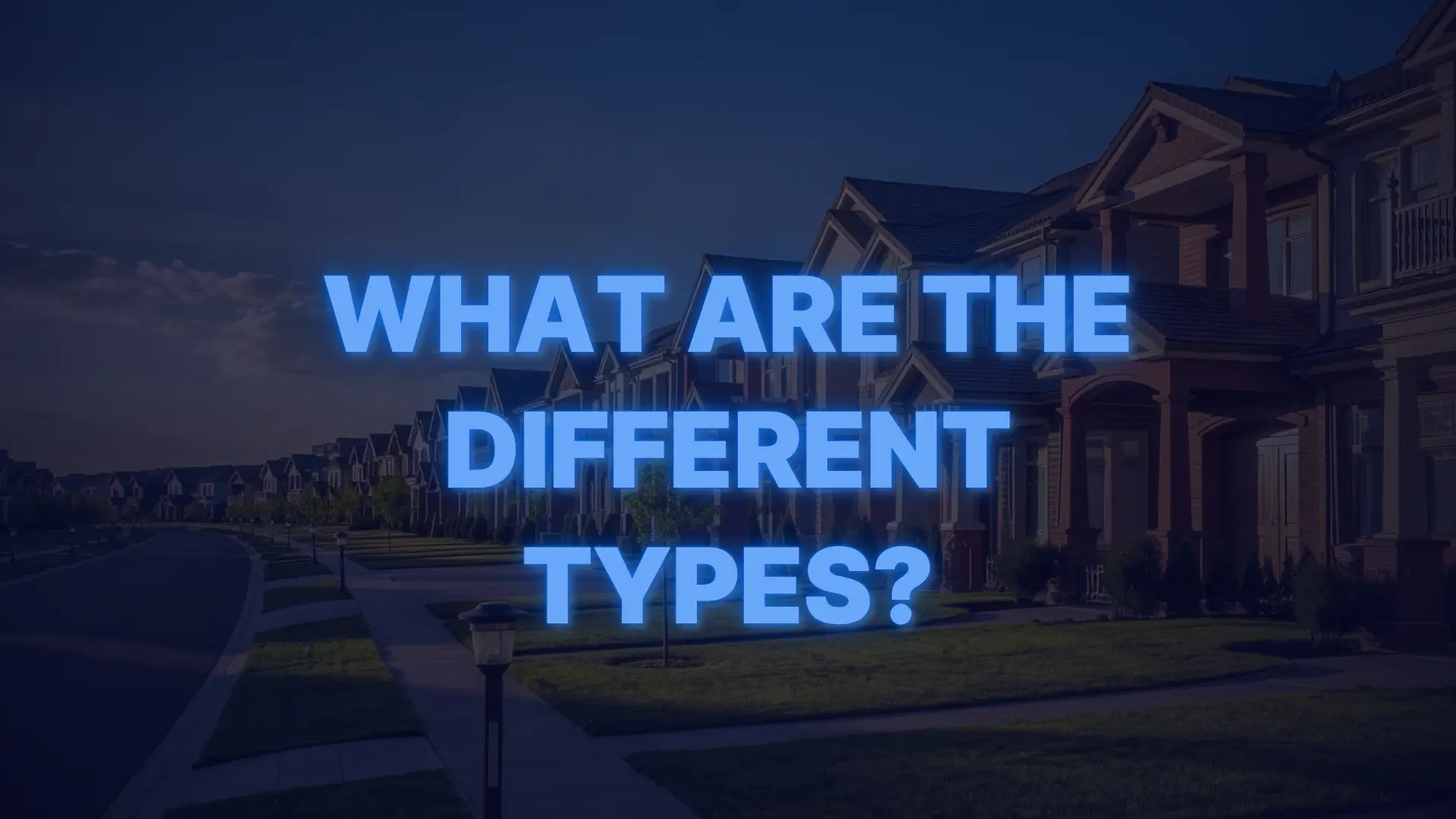 Neighborhood of upscale homes representing different types of jumbo loans available to borrowers.